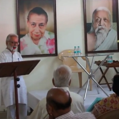 Dr R B speaker at the Seminar for I C in the Light of Sri Aurobindo at SACG - Part Speech !